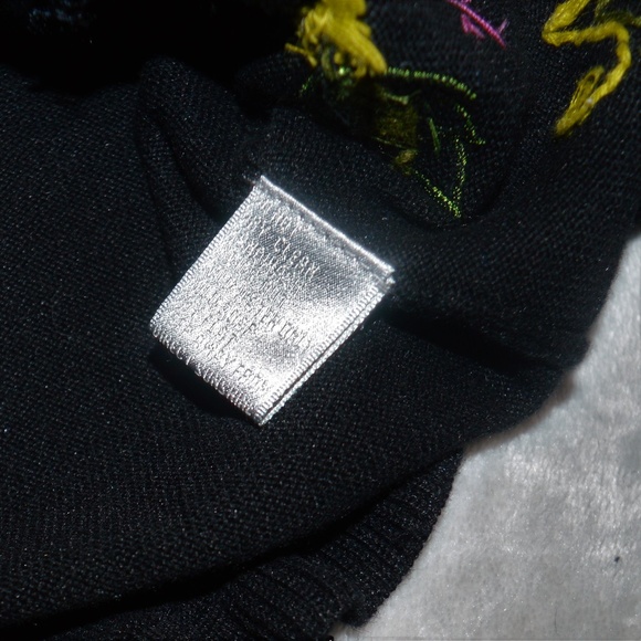 Vintage 90s Berek Embordered Floral Sequined Cardigan Sweater - Picture 4 of 9